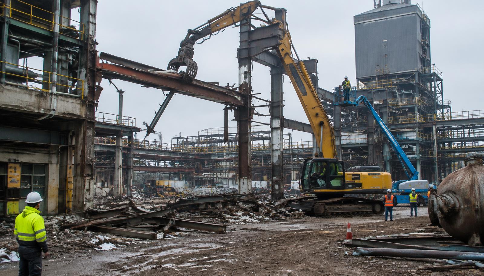 Démantèlement d'un site industriel
